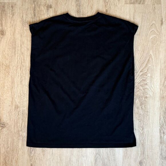 Teddy Fresh Trust Nobody Graphic T-Shirt Black Large Colorful Text Muscle Tee - Picture 2 of 5